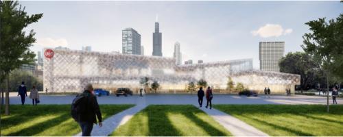 Rendering of renovated UIC Innovation Center