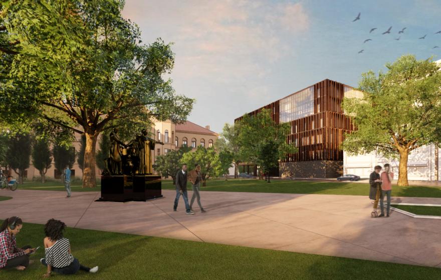 Rendering of the renovated Altgeld and Illini Halls