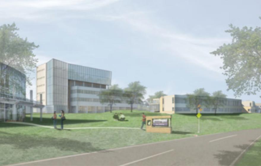 A rendering of the CMEE facility on WIU's Quad Cities campus